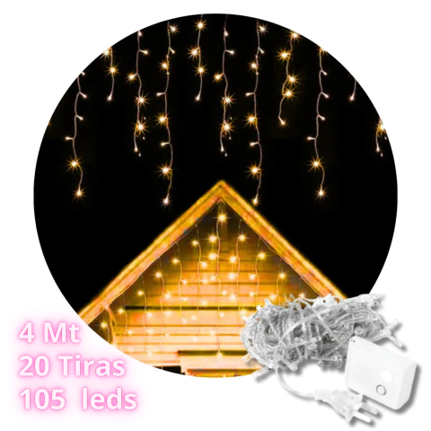Cortina Luz Led Desnivel Interconectable 4mx20tiras Cod 87215 - M-GIGANTE