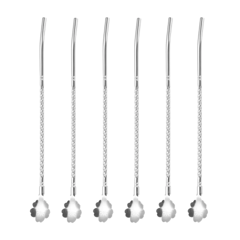 Cucharita Y Sorbete Diseño Plateado 2 En 1 Acero Inoxidable X6u - comprar online