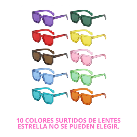 Imagen de Lentes De Sol Acrílico Varias Formas Colores Surtidos X10u