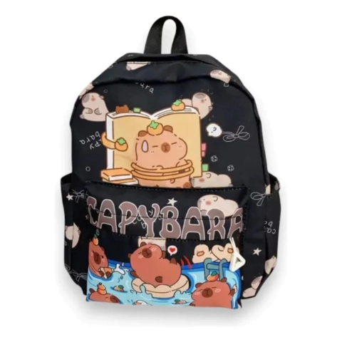 Imagen de Mochilas Infantil Capybara Escolar Moda Importada Varios Dibujos