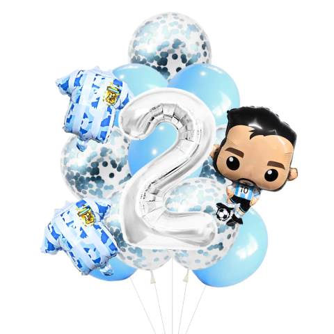 Set De Cumpleaños Globos Selecciòn Argentina 7pcs Globo Numero en internet