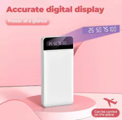 Cargador Portatil 4 Salidas Power Bank 10000mah Linterna