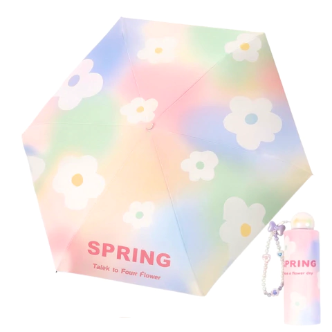 Paragua Mini Correa Diseño Perla Proteccion UV 50cm*6gajos Plegable 9563 - comprar online