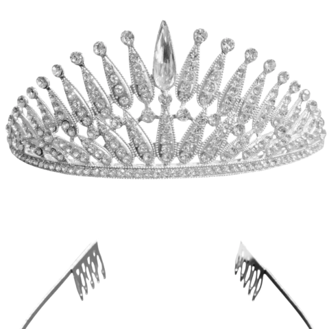 Imagen de Corona Tiara De Metal Con Strass 9909
