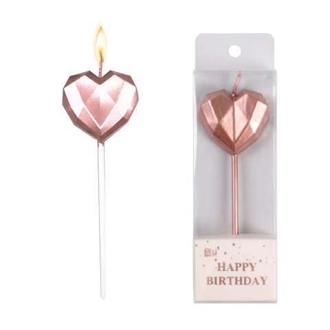Imagen de Vela De Corazon y Estrella Metalizadas x Unidad