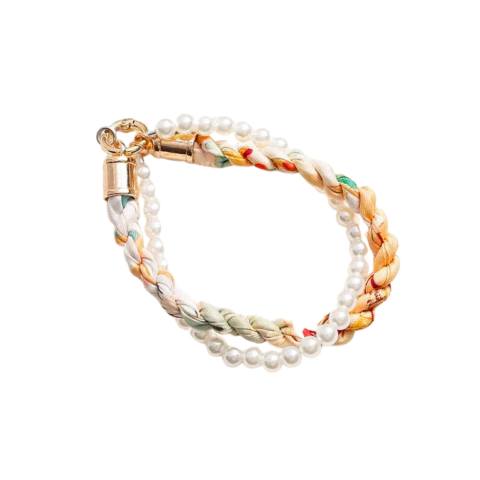 Strass Celular Elegante Cuerda Perlas