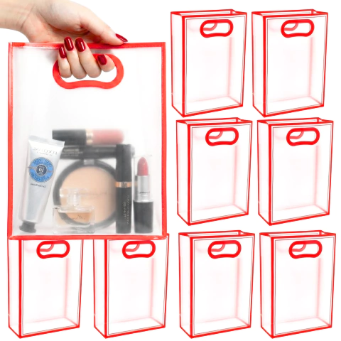 X10u Bolsas De Mano Plástico 24x15cm Transparente Cod 3462 - comprar online