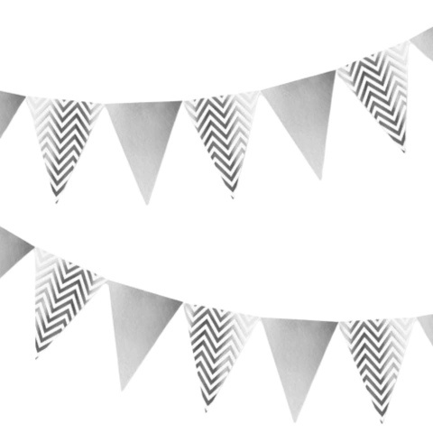 Banderin Triangular Para Decoracion Fiestas 2m aprox - comprar online