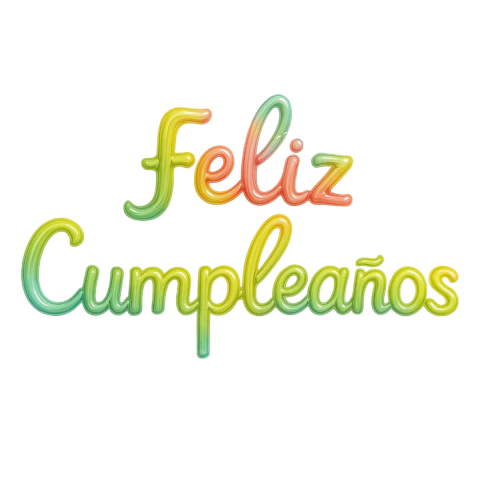 Globo frase Feliz Cumpleaños Cursiva - M-GIGANTE