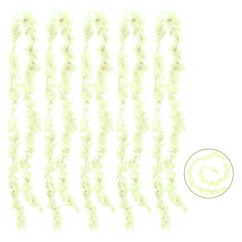 X5u 2m Tira Larga Flores Flor Artificial 10191 - comprar online