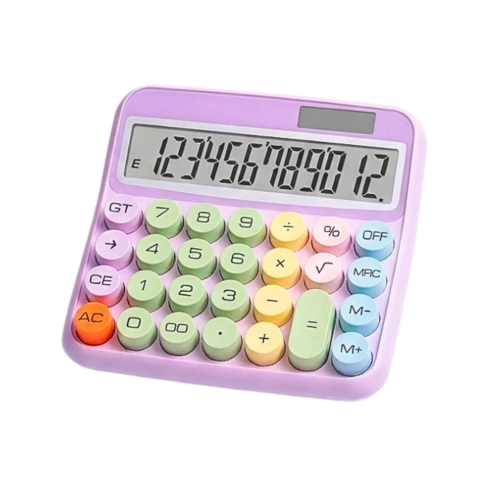 Calculadora Electrónica Grande 12 DIGITOS Diferentes Colores 10276 - comprar online