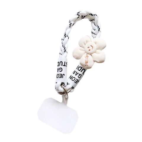 Strass Celular Cuerda Flor Tela