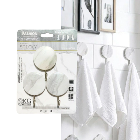 Imagen de Gancho 418 Diseño Porcelana Adhesivo Para Hogar Baño Cocina