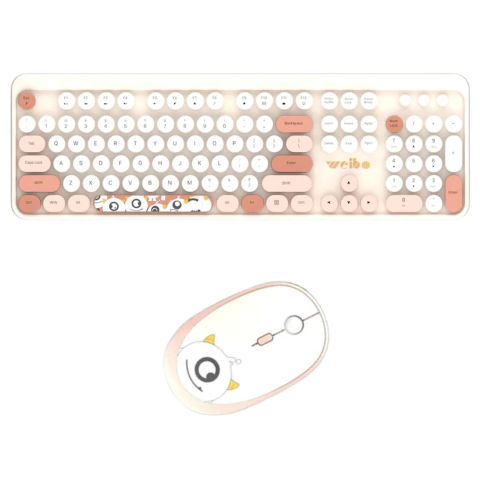 Imagen de Set Teclado Y Mouse Inalámbrico Weibo Wb-216 Diseño Estético