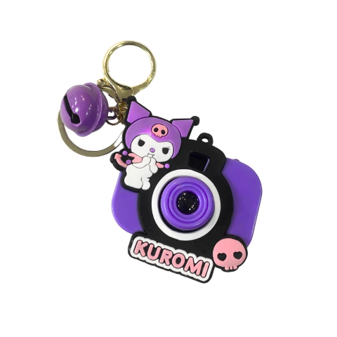 Imagen de Llavero Camara Luz Proyector Sanrio Kuromi Lotso Labubu