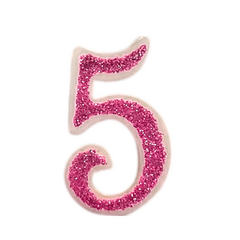 Velas de Números con glitter Fucsia - comprar online