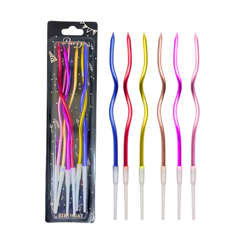 Velas Curvadas Metalizadas X6u - M-GIGANTE