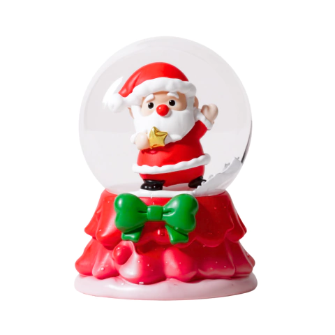 Mini Bola de Nieve Papa Noel Con Luz RGB 6cmx5cm en internet