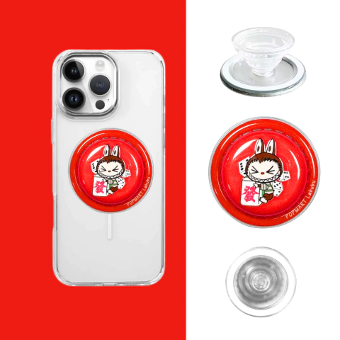 Imagen de POPSOCKET LABUBU para celular Magnetico Magsafe Chapita LABUBU