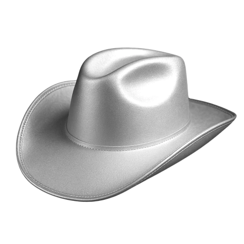Sombrero Cowgirl Cowboy Dorado Y Plateado Para Fiestas 671 - M-GIGANTE