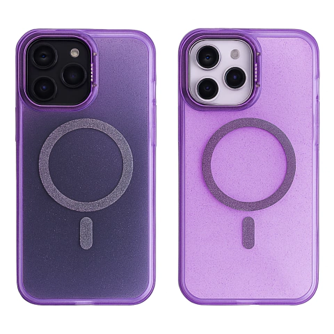 Funda Celular MaSafe Ip14/15 Pro Y Plus Traslucido C/ Brillo Glitter - M-GIGANTE
