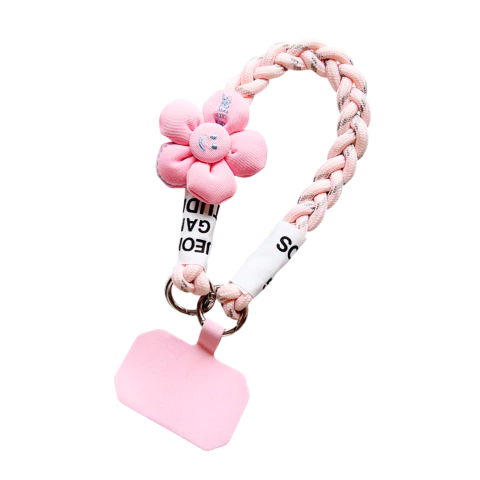 Strass Celular Cuerda Flor Tela - tienda online