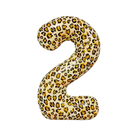 Globo Animal Print Leopardo Número 81cm 32 Pulgadas