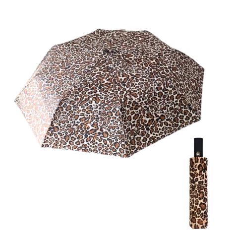 Paraguas Automatico Diseño Leopardo Animalprint Portatiles Con Funda HS3352 en internet