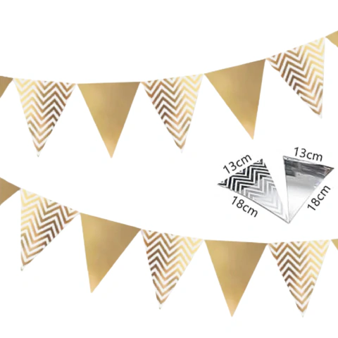 Banderin Triangular Para Decoracion Fiestas 2m aprox - tienda online