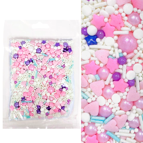 Imagen de 50g Sprinkles Granas Comestibles Perlas Deco Torta Perla Dorada 7mm