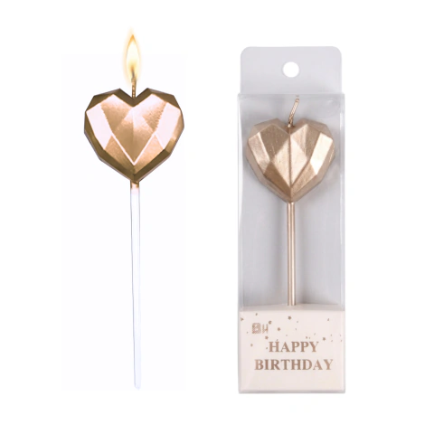 Vela De Corazon y Estrella Metalizadas x Unidad - comprar online