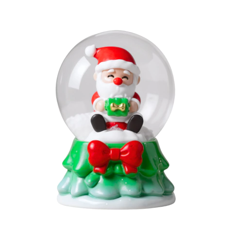 Mini Bola de Nieve Papa Noel Con Luz RGB 6cmx5cm