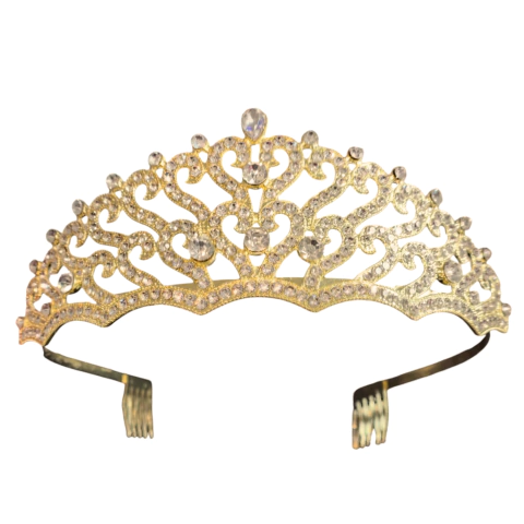 Corona Tiara De Metal Con Strass 9909 - M-GIGANTE