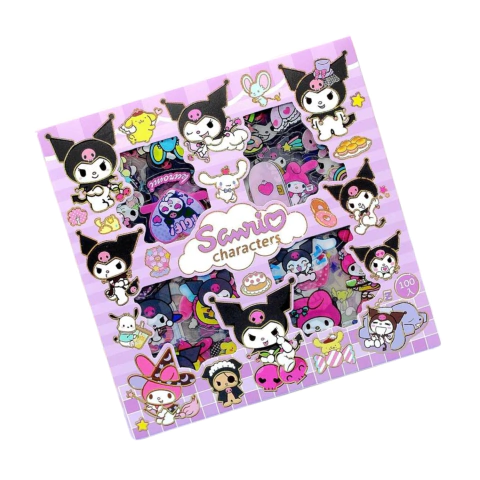 Caja +100 Stickers Sanrio Lotso Kawaii Deco - Scrapbook Diario en internet