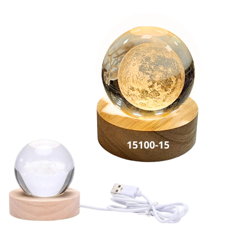 Esfera Cristal 3D con Luz USB 6cm - comprar online