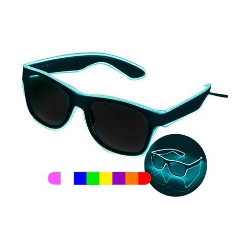 Anteojos Lentes Led Neon Con Luz Neón A Pilas Fiesta 7007 en internet