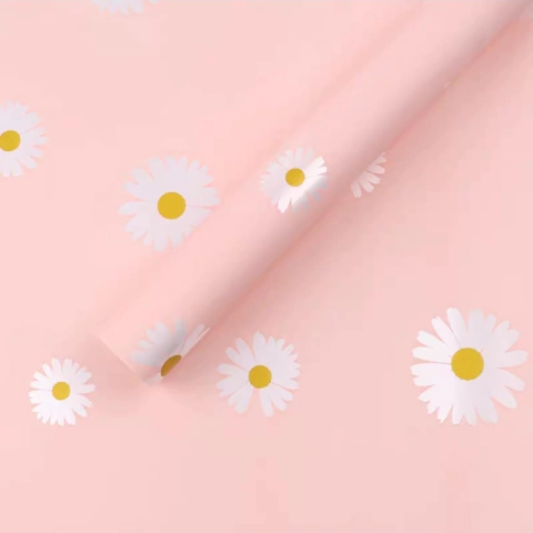 Papel Coreano para Ramos de Flores Diseño Margaritas x20u Cod 3384 - M-GIGANTE