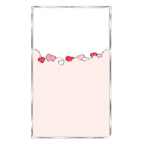 Imagen de x20u Papel Coreano 28x50cm Transparente Corazones San Valentin 3137