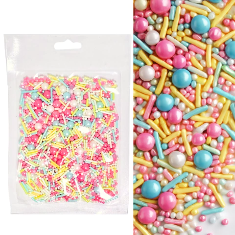 50g Sprinkles Granas Comestibles Perlas Deco Torta Perla Dorada 7mm - M-GIGANTE