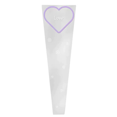 x50u Papel Celofan Cono 45x14x4cm Love Transparente 3165 - M-GIGANTE