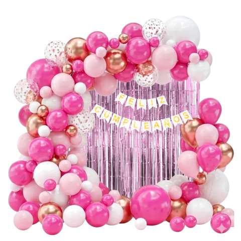 Set Kit 50 / 70 / 100 Piezas Feliz Cumpleaños Art Globo Colores Deco Fiestas - comprar online