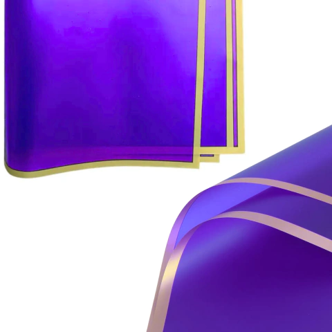 Papel Coreano Bopp Flores Borde Dorado Traslucido X20un 3127 en internet