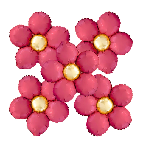 X5u Globos Margaritas centro dorado Flores Primavera Deco Fiesta 35cm en internet