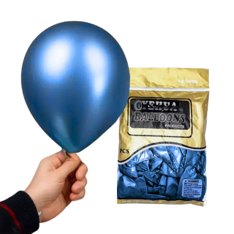 Globo Látex Cromado 10" x50u - M-GIGANTE
