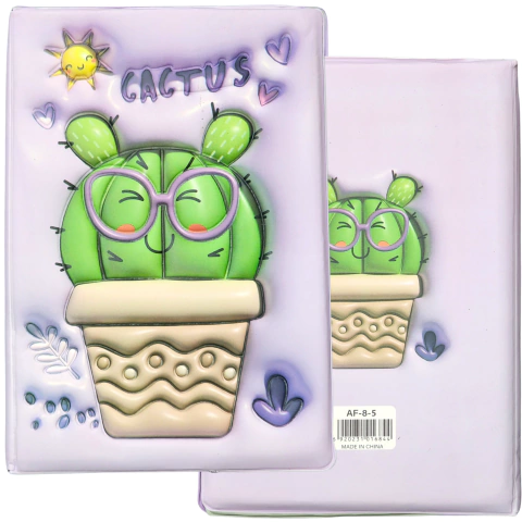 Imagen de Cuaderno Puff 3D Squishy Escolar Rayado Cactus Estudiante