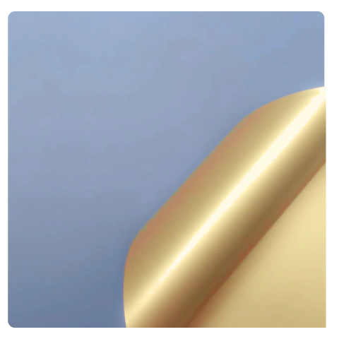 x20u Papel Coreano Bopp P/Flores Cara Dorada c/ Color 3055 - M-GIGANTE