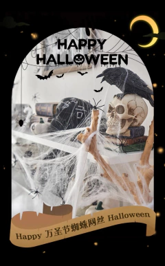 Telaraña X Unidades Blanca Con 2 Arañas Negras Halloween - M-GIGANTE