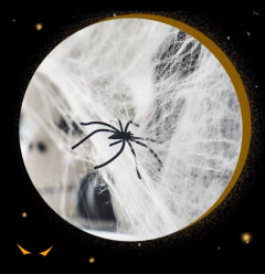 Telaraña X Unidades Blanca Con 2 Arañas Negras Halloween en internet