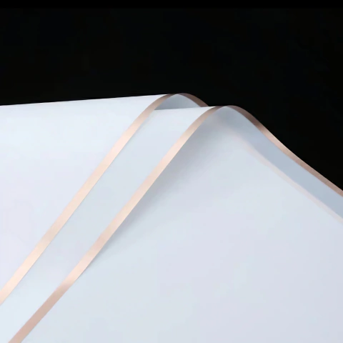 x20u Papel Bopp/coreano Borde Champange Dorado Oscuro Cod 3099 en internet