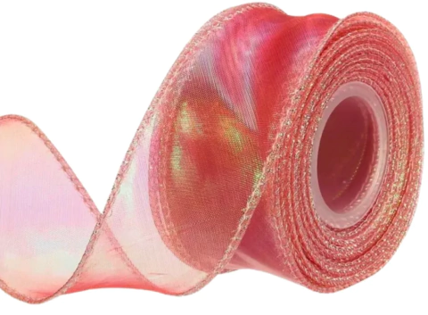 Rollo Cinta Organza Traslucida Iridiscente 4cmx8m Cod 3181 - tienda online